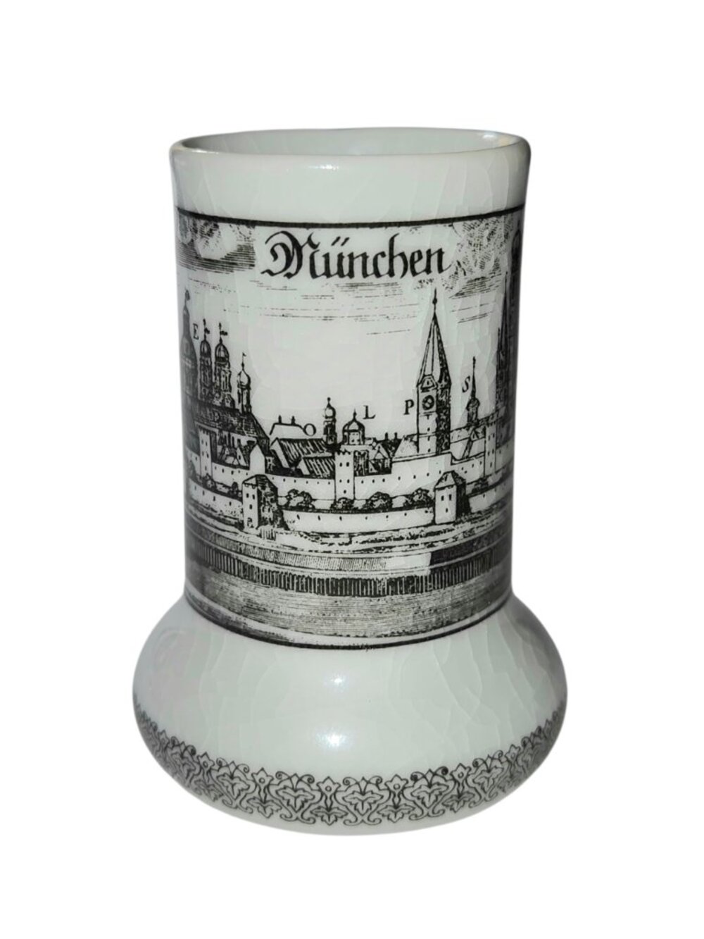 Munich Munchen Germany Drink Shot Glass Ceramic White Black Decorative Souvenir